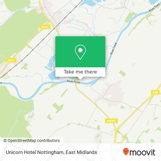 Unicorn Hotel Nottingham map