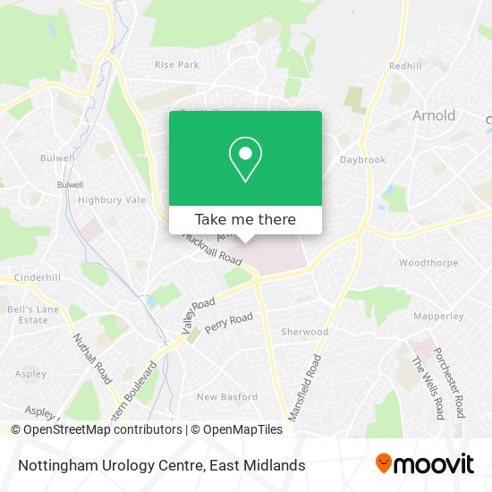 Nottingham Urology Centre map