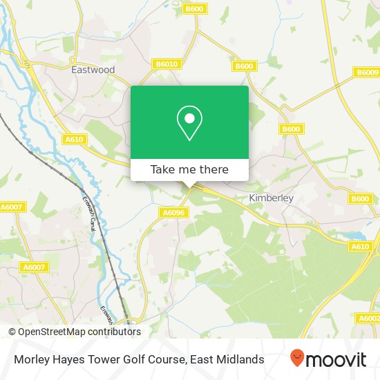 Morley Hayes Tower Golf Course map