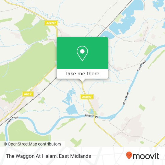 The Waggon At Halam map