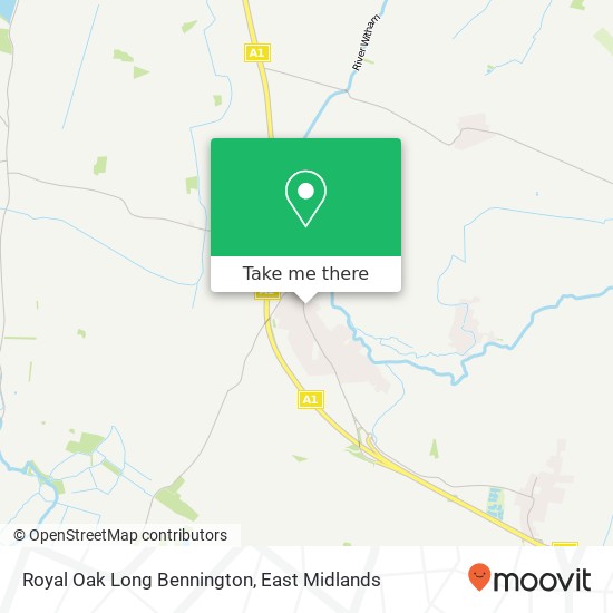 Royal Oak Long Bennington map