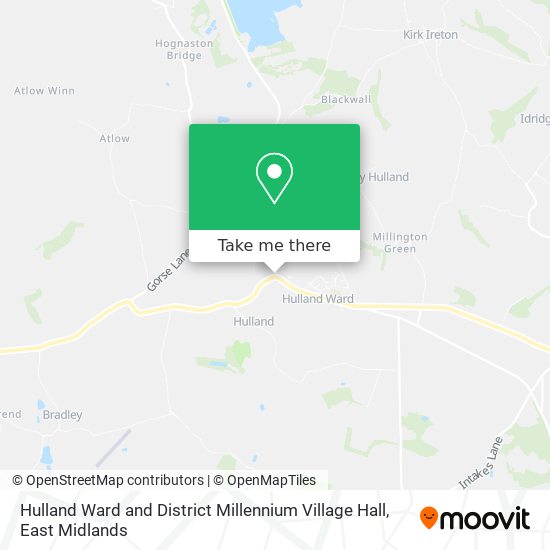 Hulland Ward and District  Millennium Village Hall map