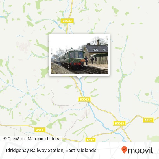 Idridgehay Railway Station map