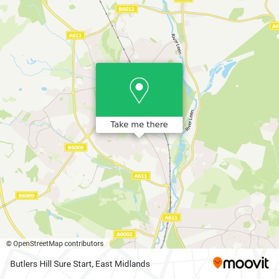 Butlers Hill Sure Start map