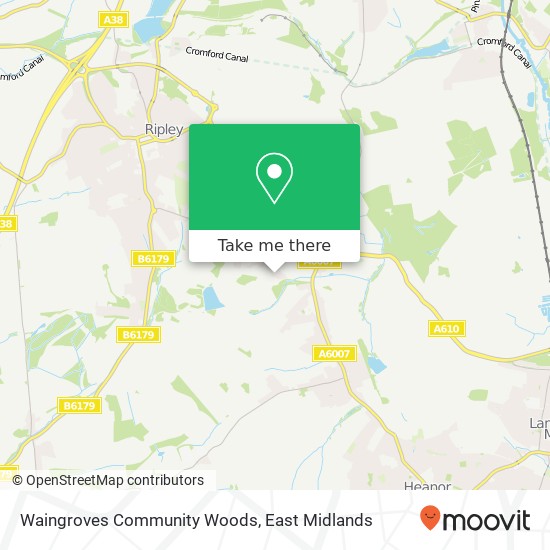 Waingroves Community Woods map