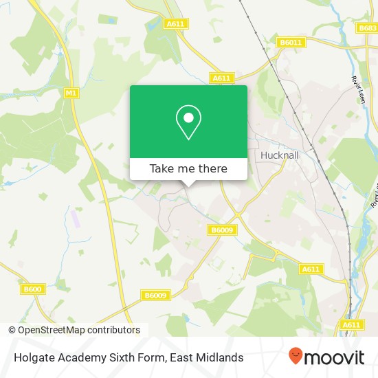 Holgate Academy Sixth Form map
