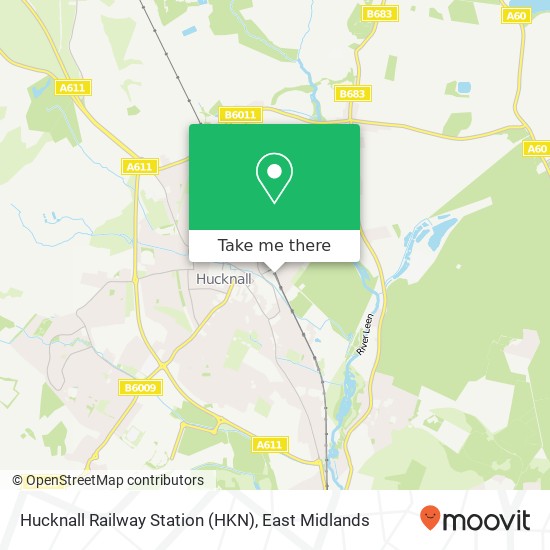 Hucknall Railway Station (HKN) map
