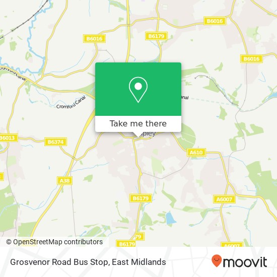 Grosvenor Road Bus Stop map