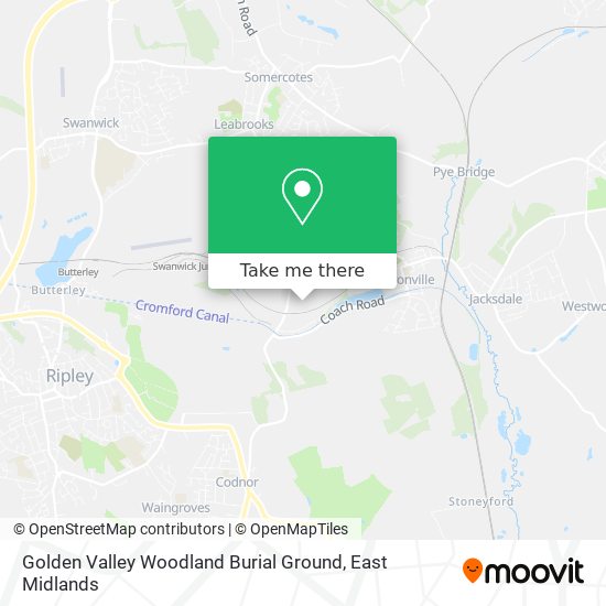 Golden Valley Woodland Burial Ground map