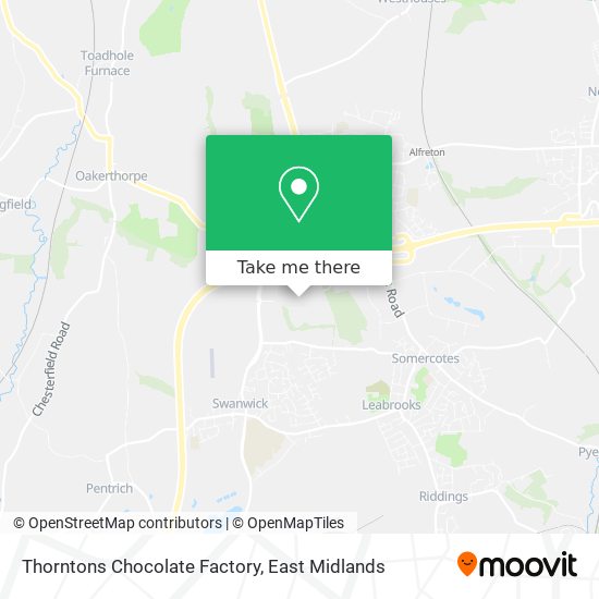 Thorntons Chocolate Factory map