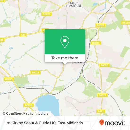 1st Kirkby Scout & Guide HQ map