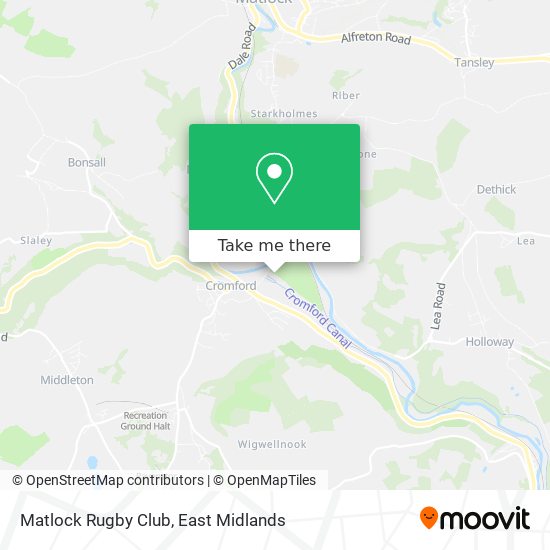 Matlock Rugby Club map