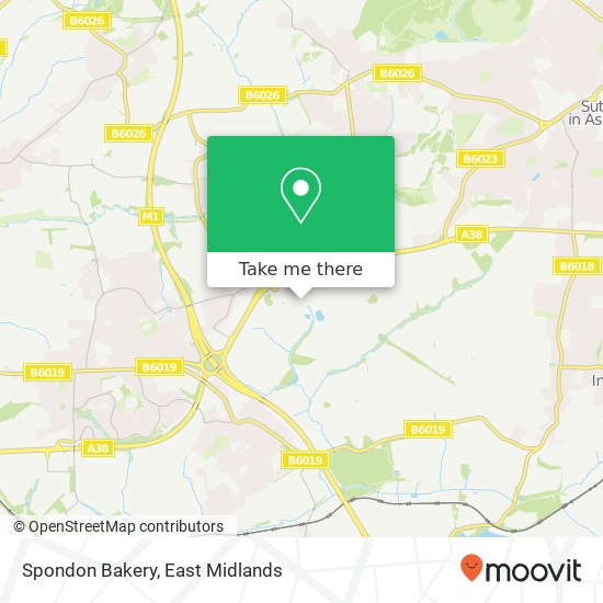 Spondon Bakery map