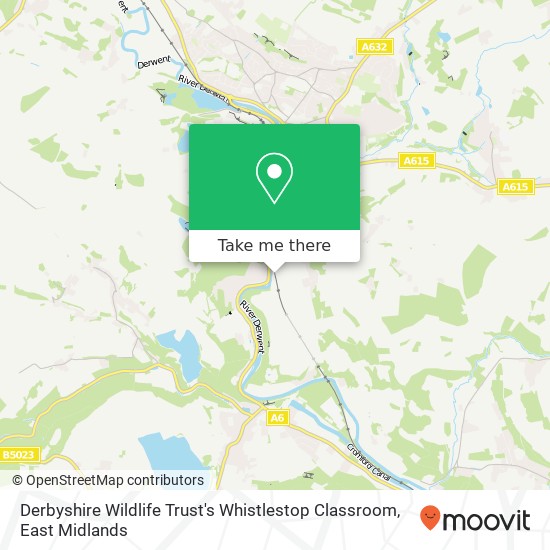 Derbyshire Wildlife Trust's Whistlestop Classroom map