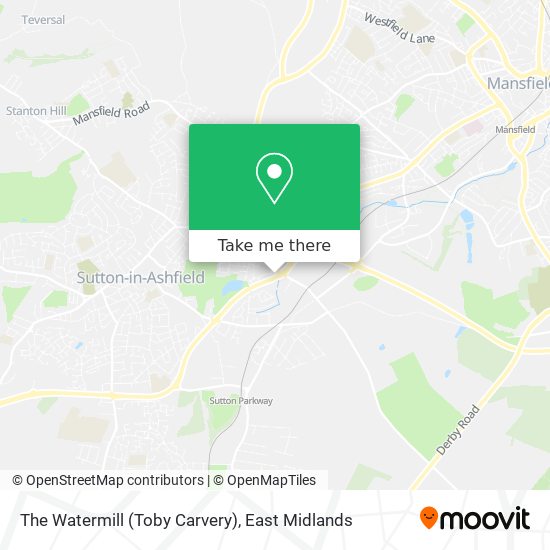 The Watermill (Toby Carvery) map