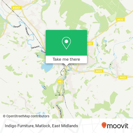 Indigo Furniture, Matlock map