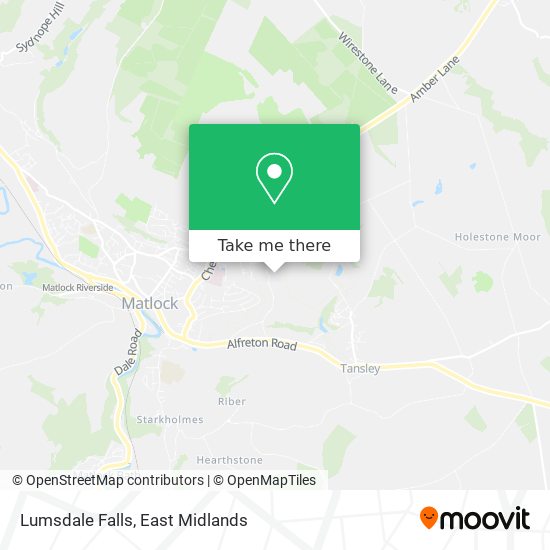 Lumsdale Falls map