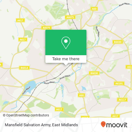 Mansfield Salvation Army map