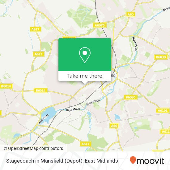 Stagecoach in Mansfield (Depot) map