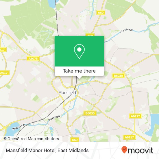 Mansfield Manor Hotel map