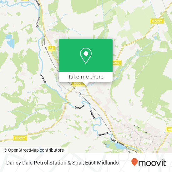 Darley Dale Petrol Station & Spar map