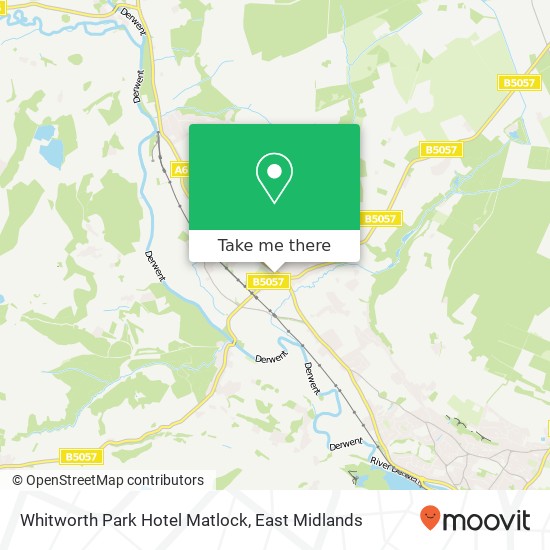 Whitworth Park Hotel Matlock map