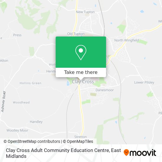 Clay Cross Adult Community Education Centre map
