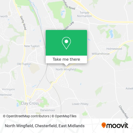 North Wingfield, Chesterfield map