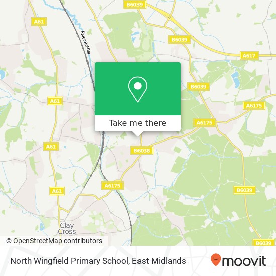 North Wingfield Primary School map