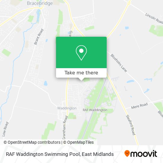 RAF Waddington Swimming Pool map