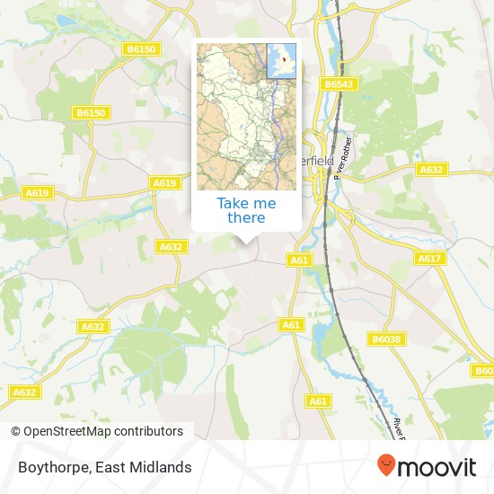Boythorpe map