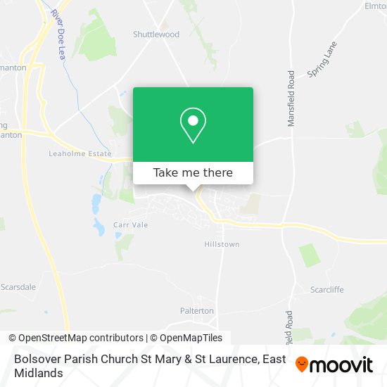 Bolsover Parish Church St Mary & St Laurence map