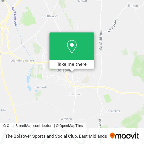 The Bolsover Sports and Social Club map