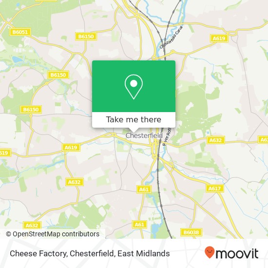 Cheese Factory, Chesterfield map