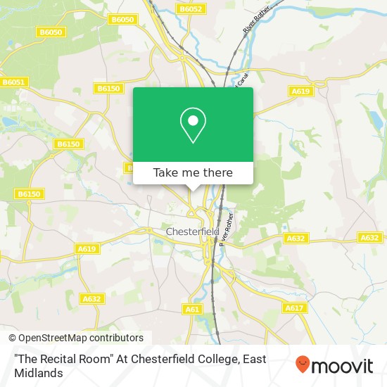 "The Recital Room" At Chesterfield College map
