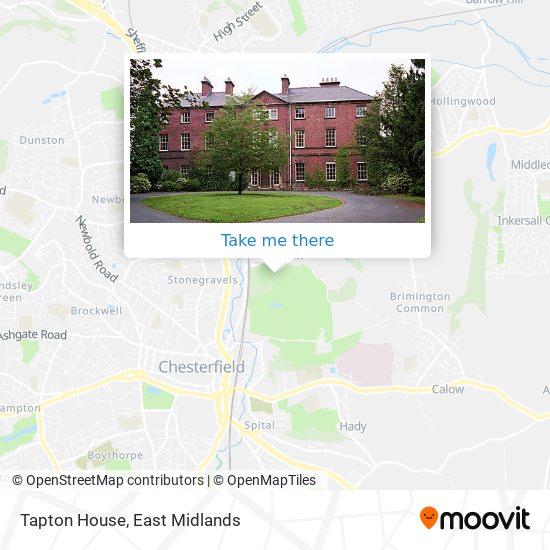 Tapton House map
