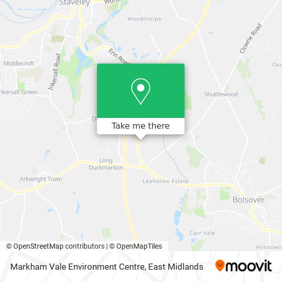 Markham Vale Environment Centre map