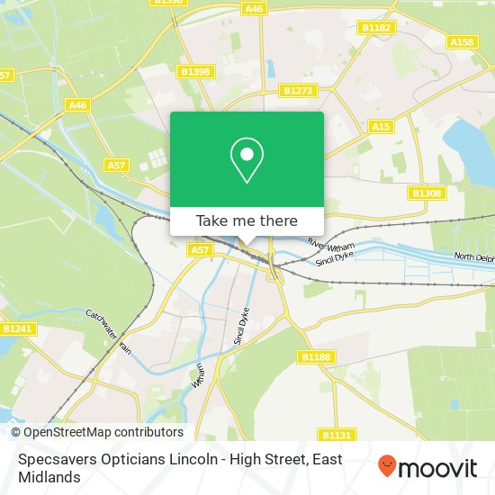 Specsavers Opticians Lincoln - High Street map