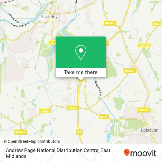 Andrew Page National Distribution Centre map