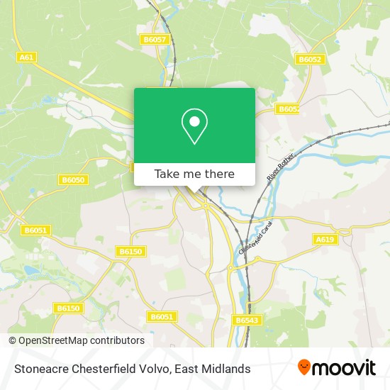 Stoneacre Chesterfield Volvo map