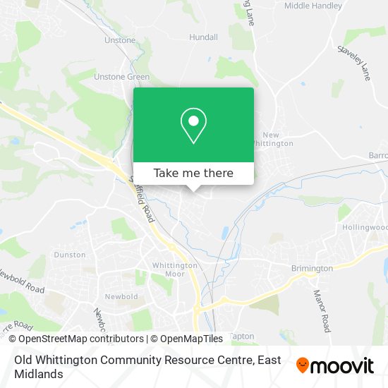 Old Whittington Community Resource Centre map