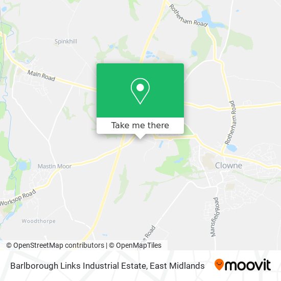 Barlborough Links Industrial Estate map