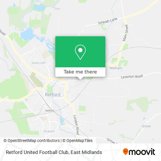 Retford United Football Club map