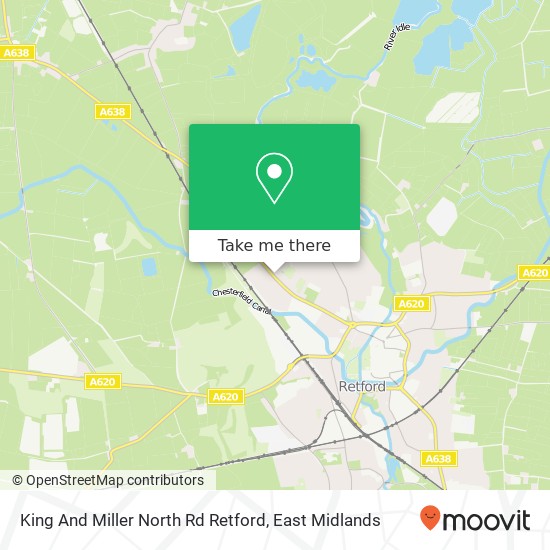 King And Miller North Rd Retford map