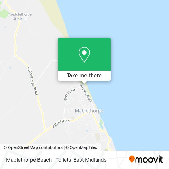 Mablethorpe Beach - Toilets map