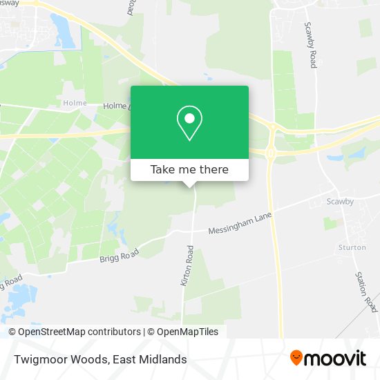 Twigmoor Woods map