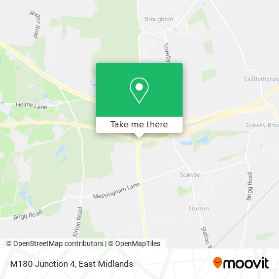 M180 Junction 4 map