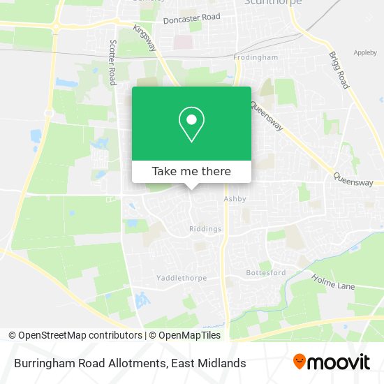 Burringham Road Allotments map