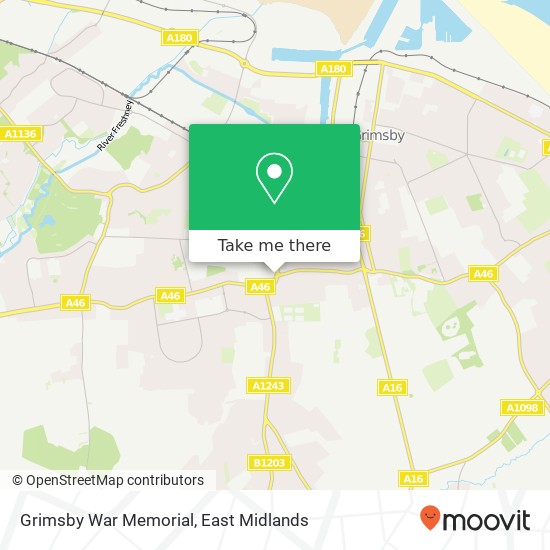 Grimsby War Memorial map