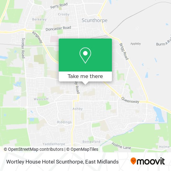 Wortley House Hotel Scunthorpe map